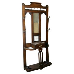 An Elegant Edwardian Mirrored Hall Stand   This is a handsome piece