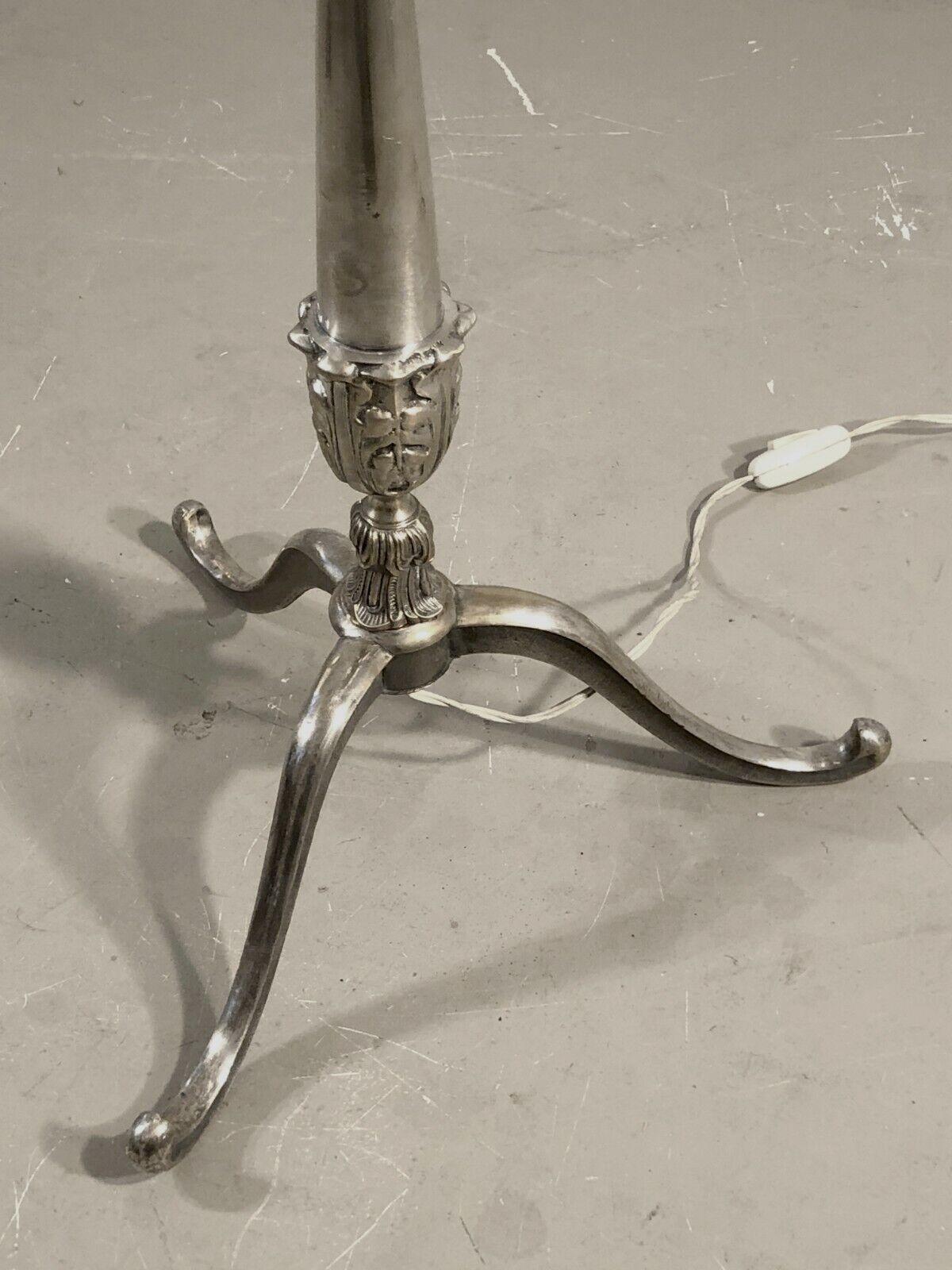 Late 20th Century A SHABBY-CHIC Luxurious NEOCLASSICAL Silvered Bronze FLOOR LAMP, France 1970 For Sale
