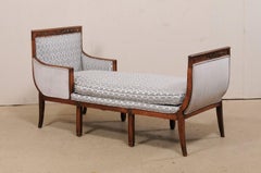 An Elegant French Duchesse en Bateau (Chaise) Newly Upholstered, 19th Century
