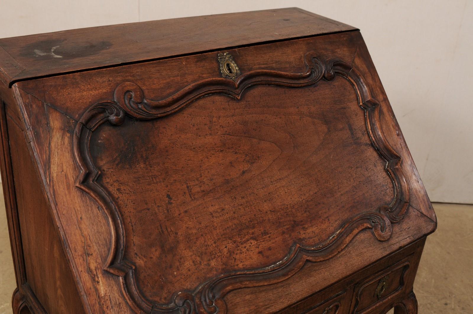 18th Century Elegant French Louis XV Period Secretary Writing Desk with Hidden Compartment For Sale