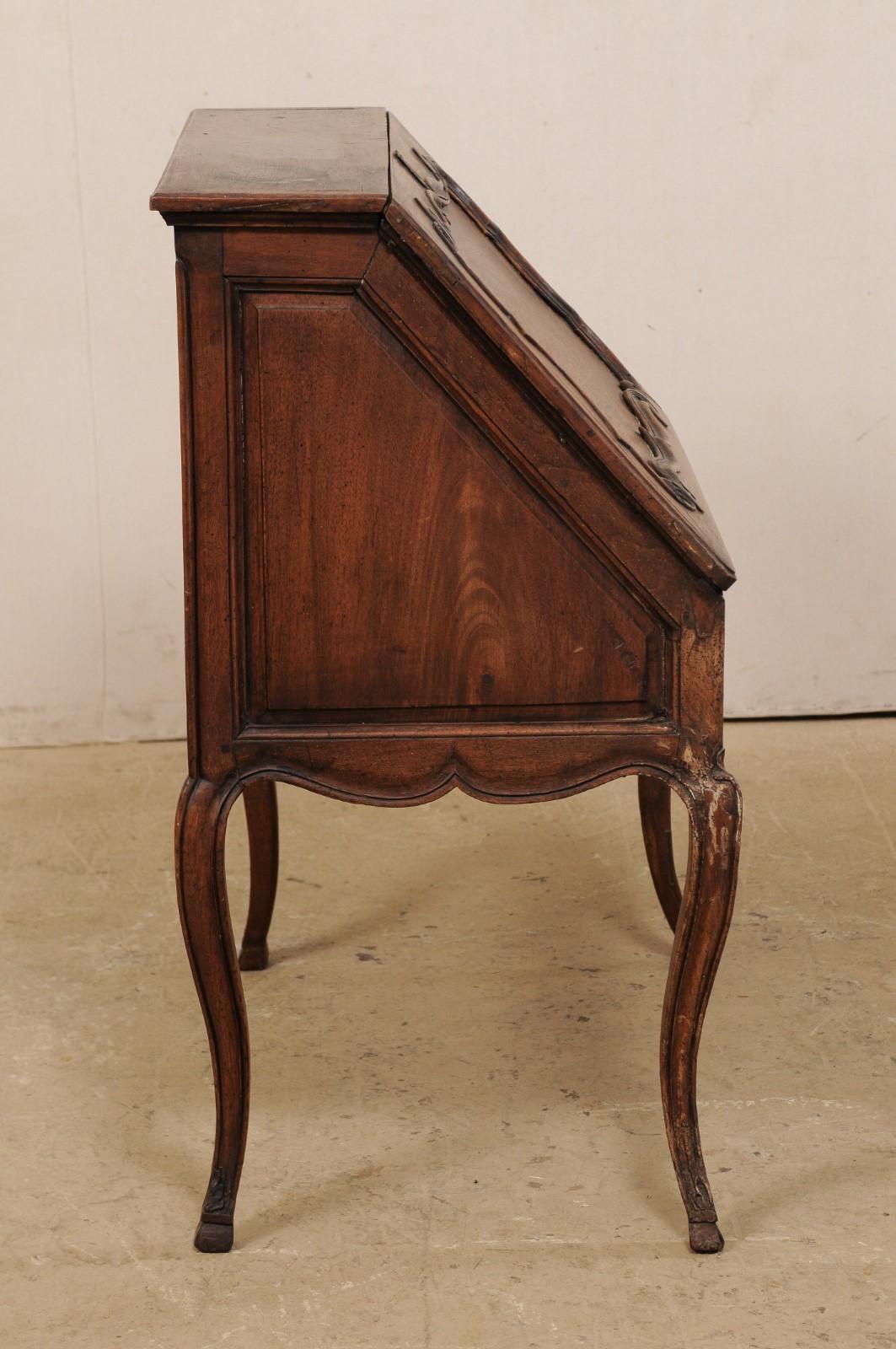 Elegant French Louis XV Period Secretary Writing Desk with Hidden Compartment For Sale 1