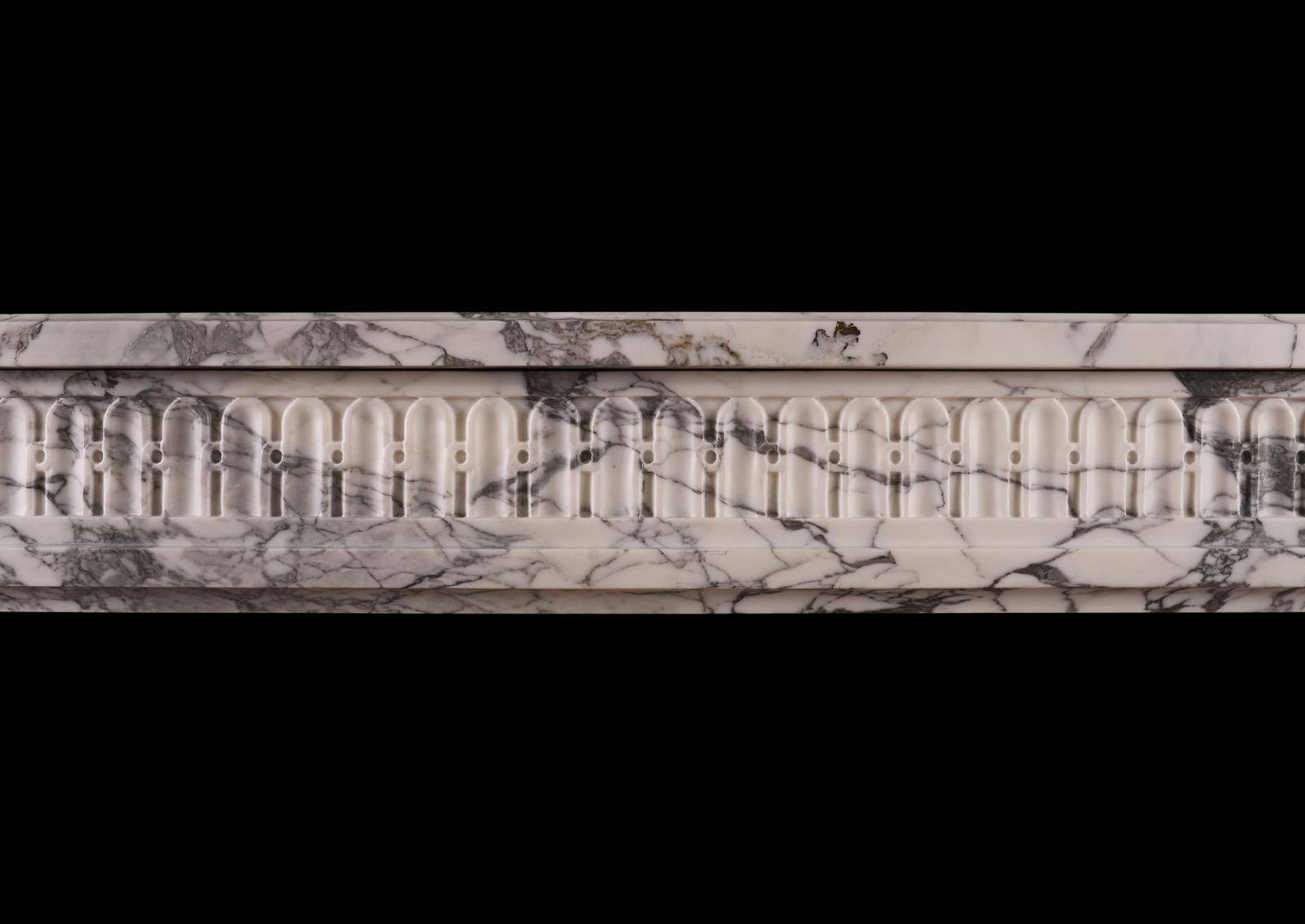 Contemporary An Elegant French Louis XVI Style Fireplace For Sale
