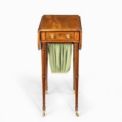 Elegant George III Mahogany Pembroke Sewing Table