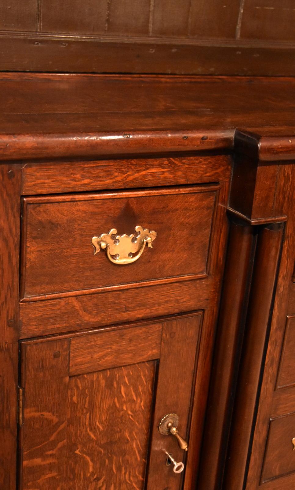 18th Century and Earlier Elegant George III Oak North Country Dresser