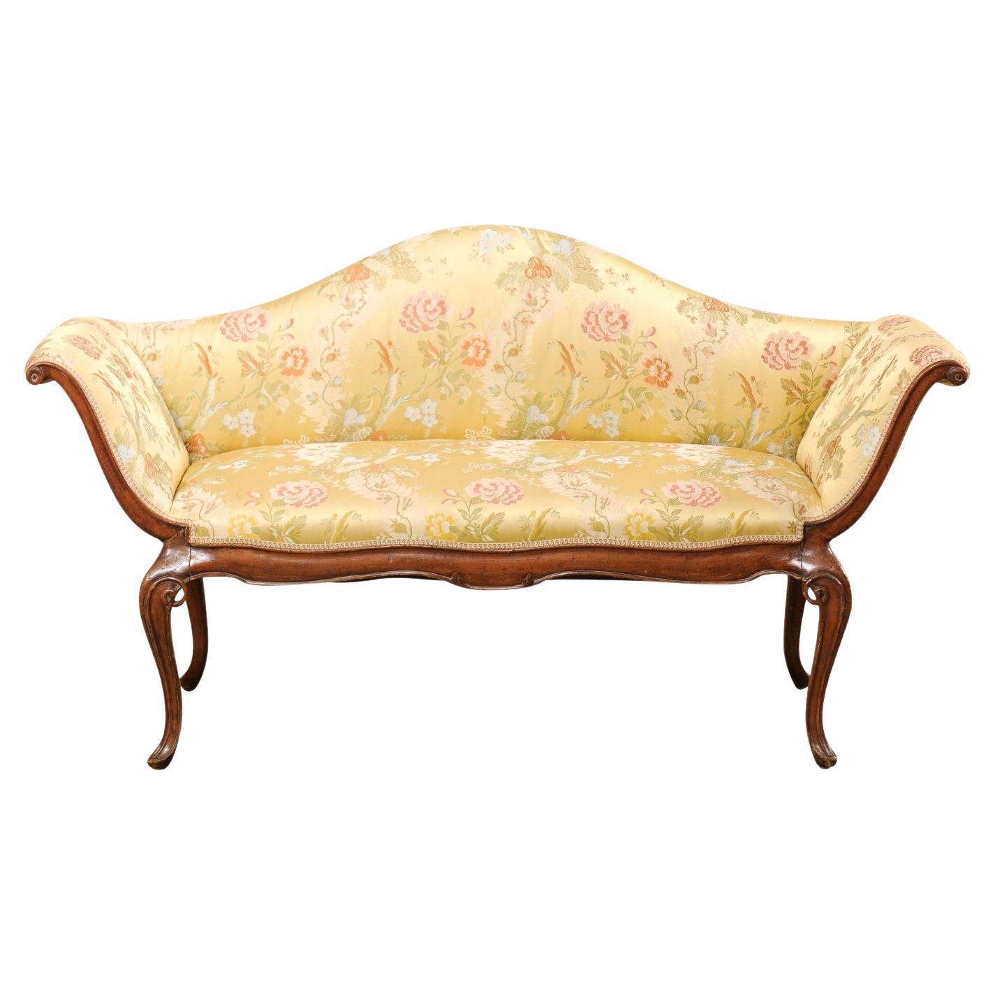 Elegant Italian Venetian Style Sofa, Early 19th C For Sale