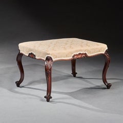 Elegant Large Early 19th Century Mahogany Country House Stool
