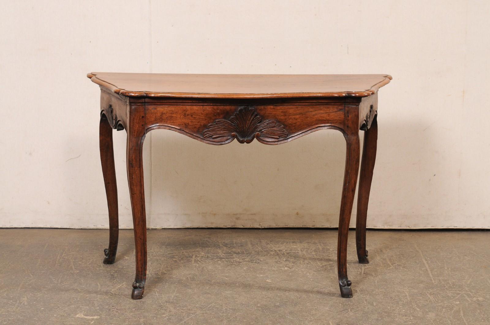 An Elegant Late 18th C. French Console Table w/Hidden Drawer and Hooved Feet For Sale 5