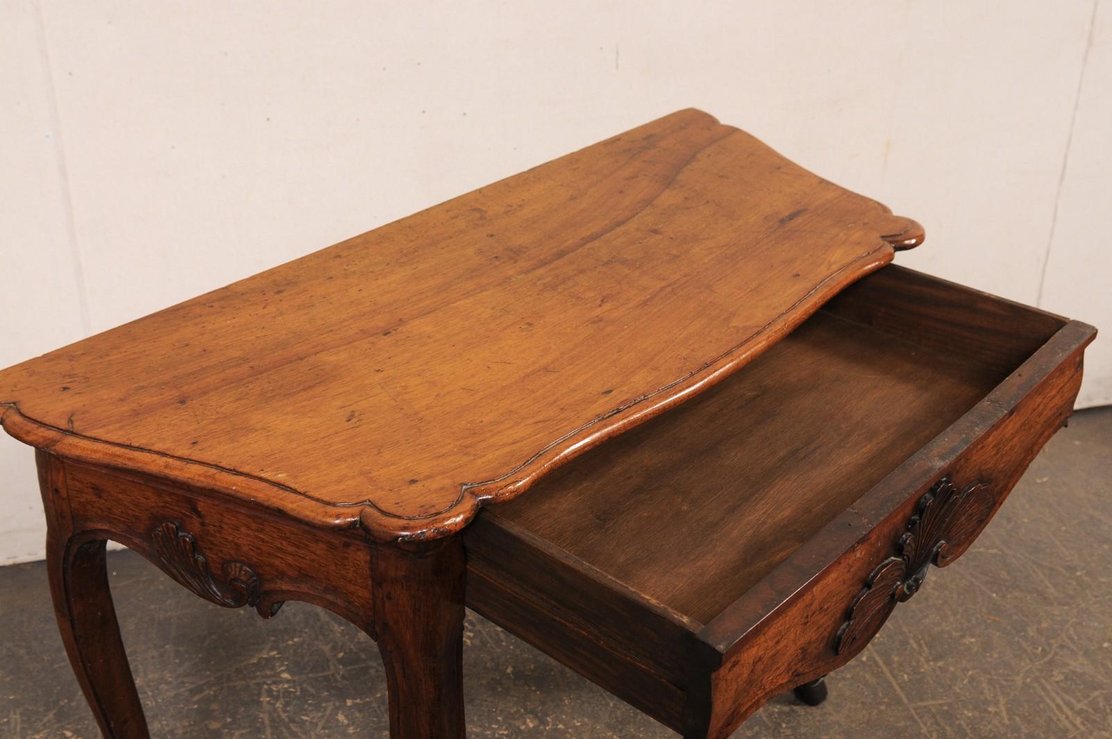 19th Century An Elegant Late 18th C. French Console Table w/Hidden Drawer and Hooved Feet For Sale