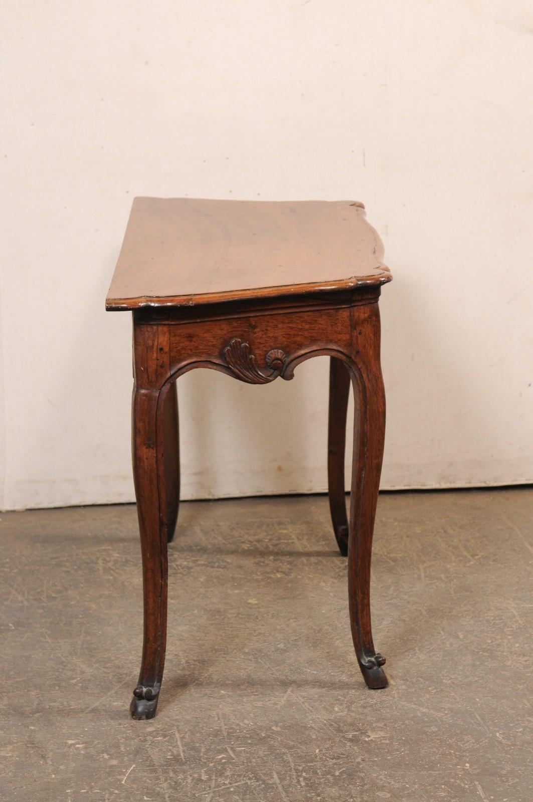 Wood An Elegant Late 18th C. French Console Table w/Hidden Drawer and Hooved Feet For Sale