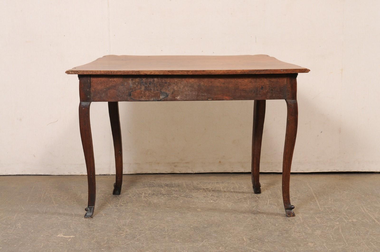 An Elegant Late 18th C. French Console Table w/Hidden Drawer and Hooved Feet For Sale 1