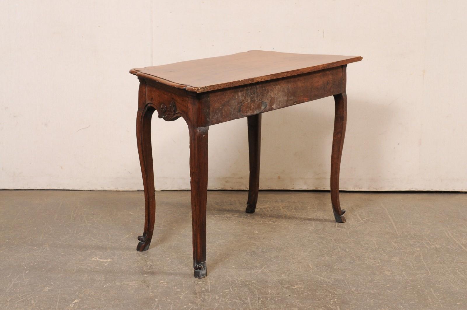 An Elegant Late 18th C. French Console Table w/Hidden Drawer and Hooved Feet For Sale 2