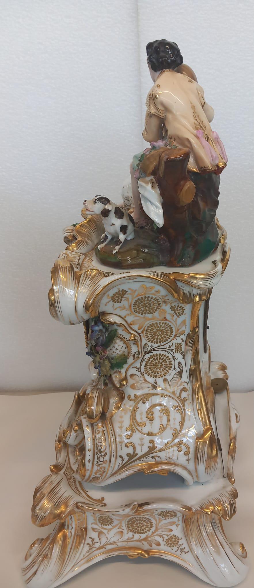 An elegant mantle piece clock with vases made in Paris circa 1860 For Sale 5