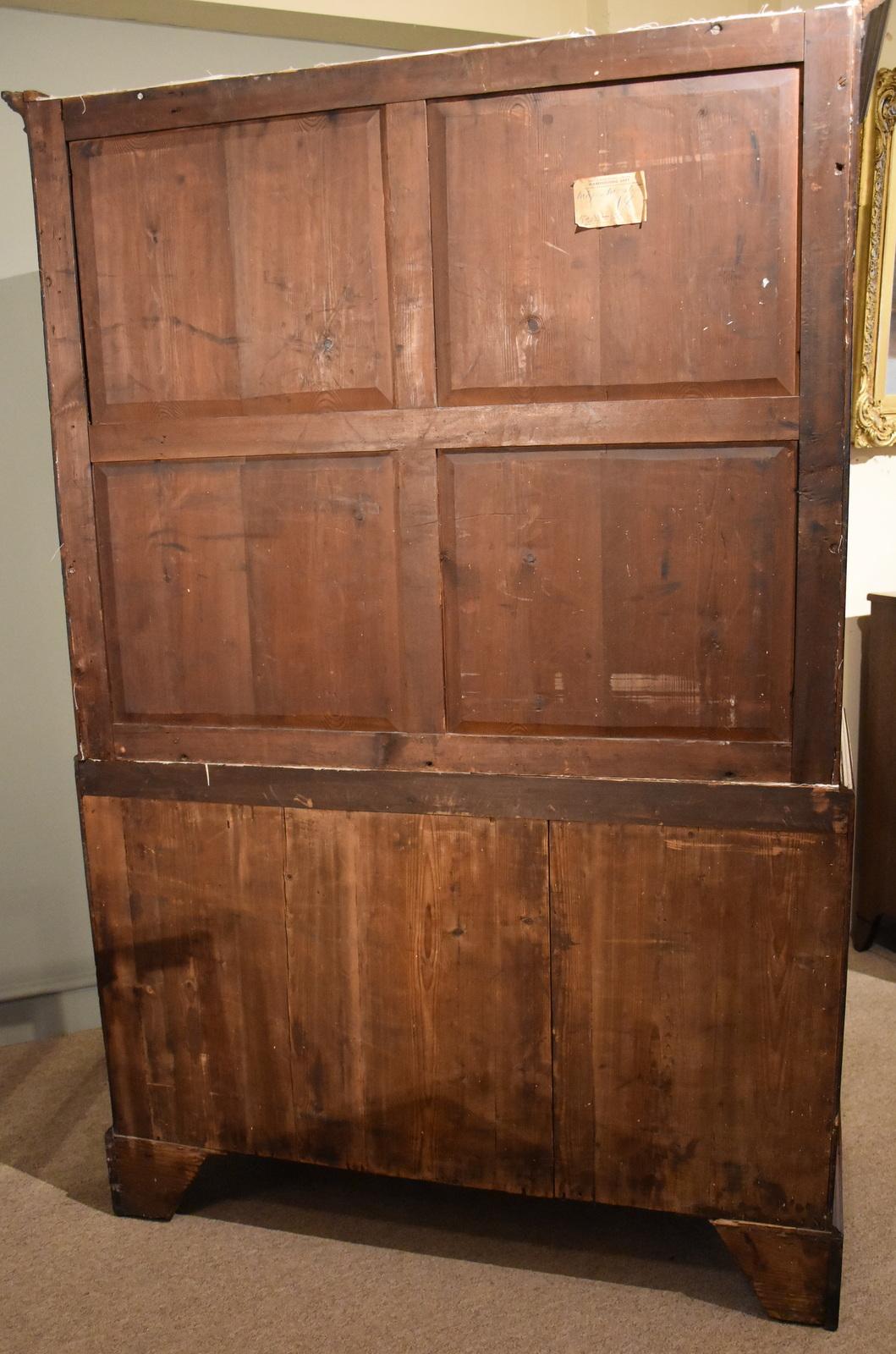 18th Century and Earlier Elegant Mid-18th Century Converted Linen Press