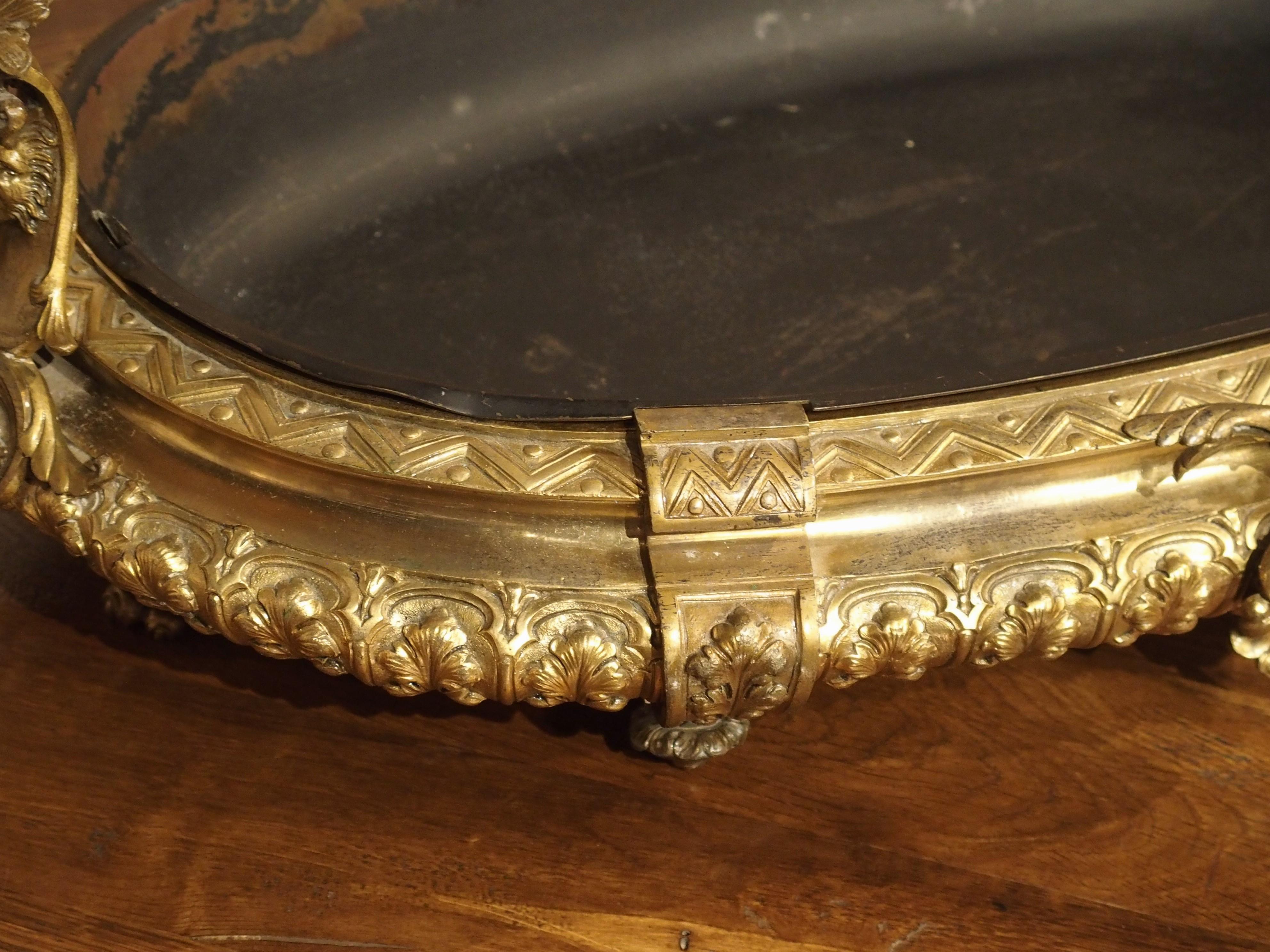 Elegant Neoclassical Gilt Bronze Jardiniere from France, Circa 1850 For Sale 7