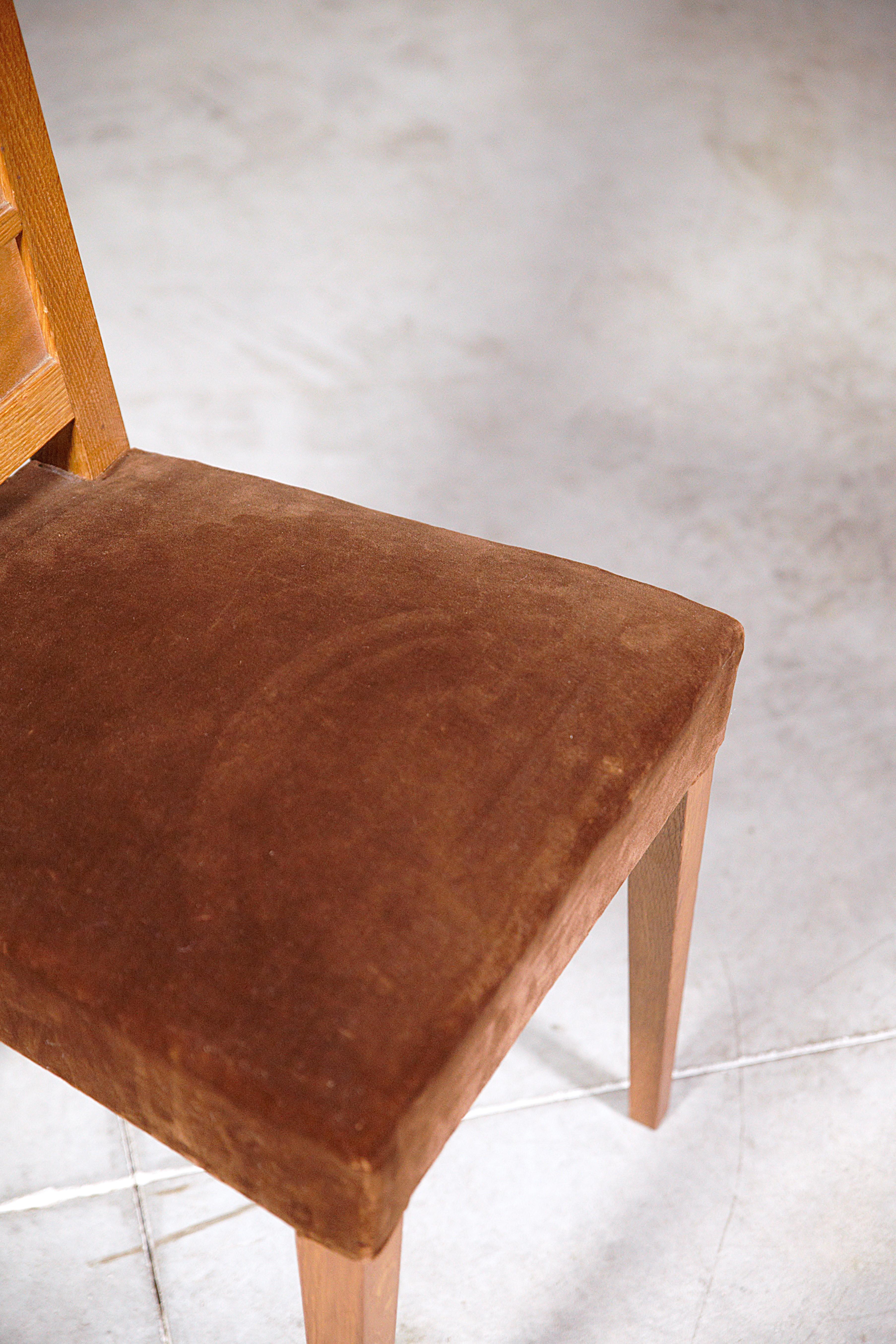 Ein elegantes Paar Art Déco Stühle Frankreich 1930er Jahre im Angebot 4