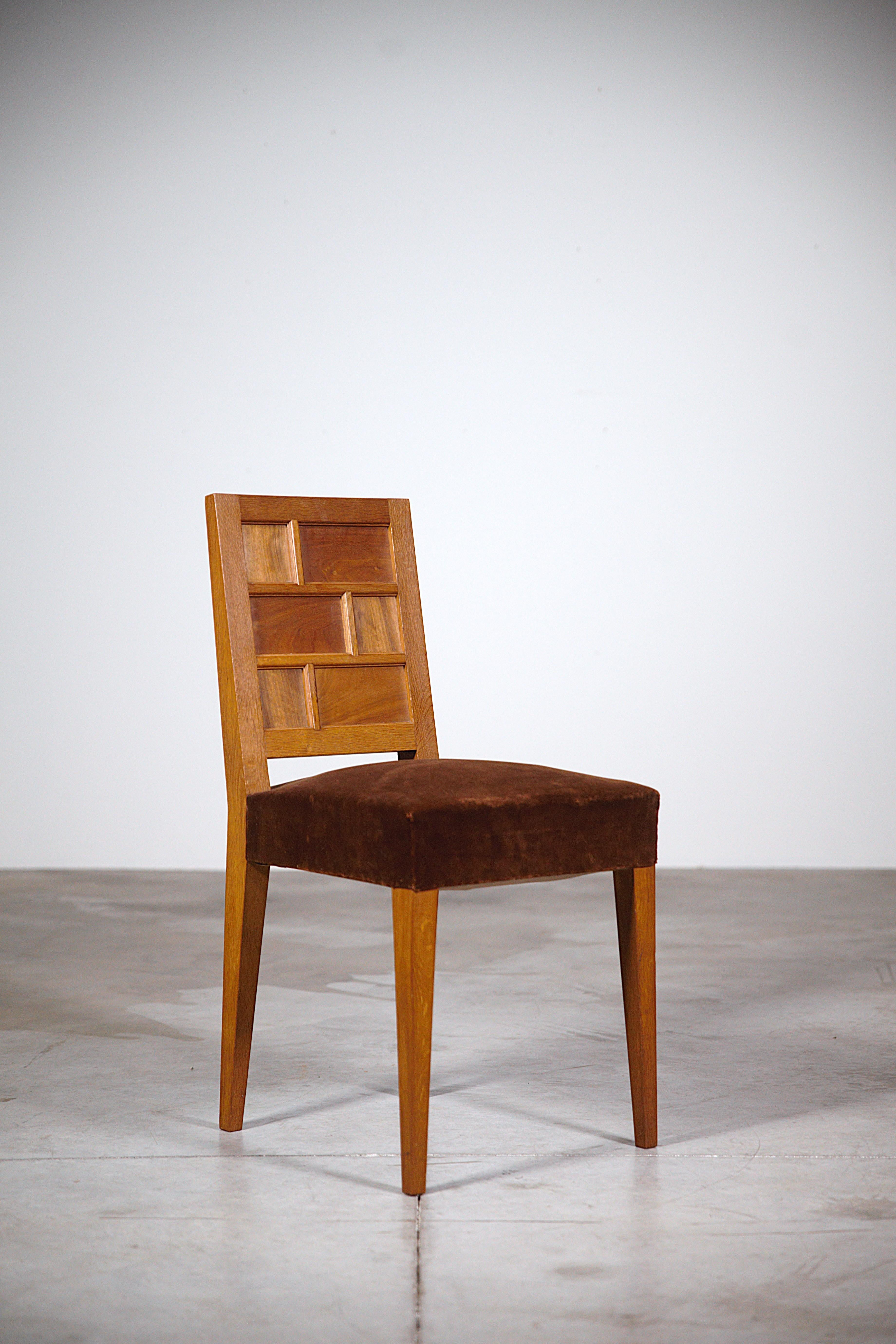 Ein elegantes Paar Art Déco Stühle Frankreich 1930er Jahre im Angebot 3