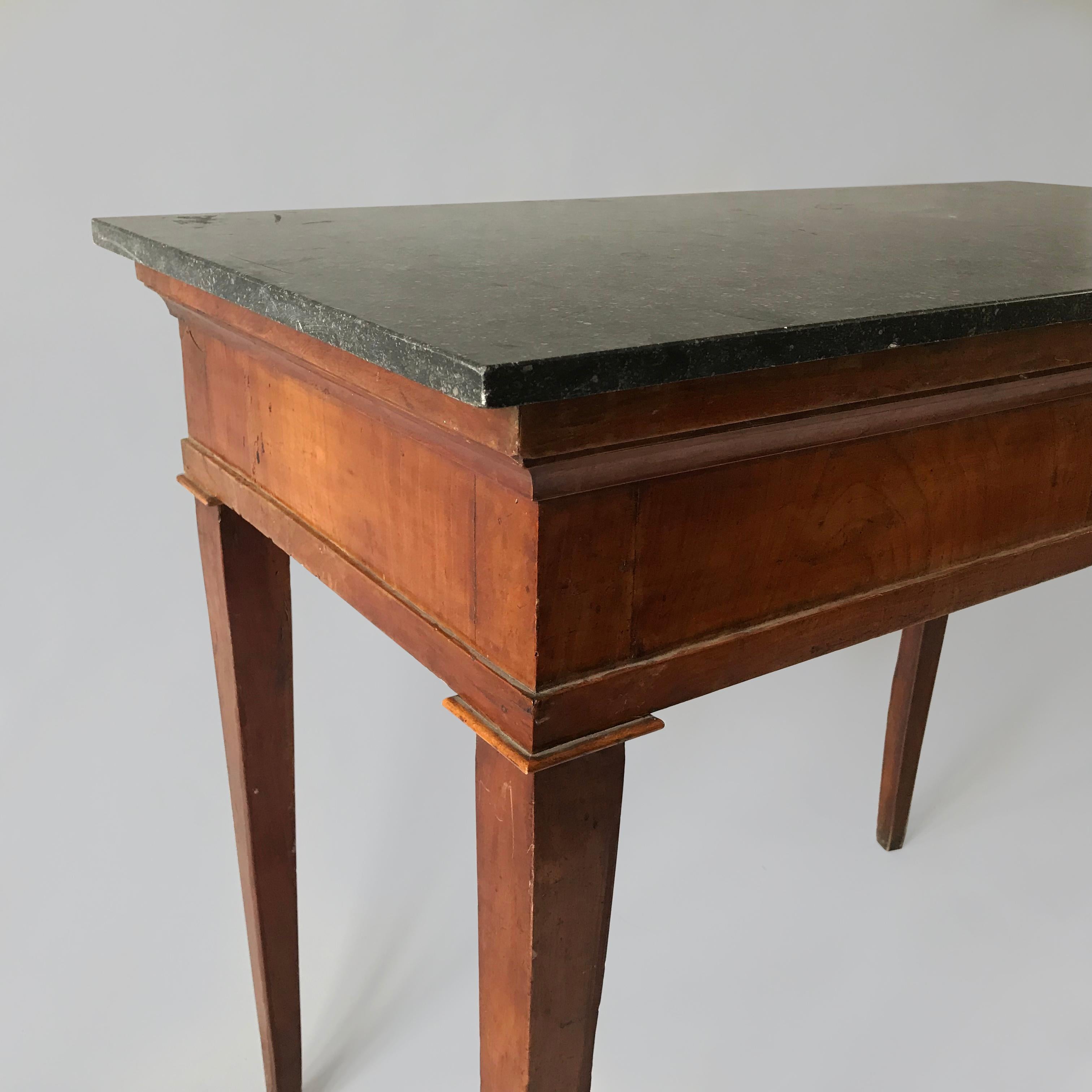 Elegant Pair of C19th Italian Walnut Console Tables 1