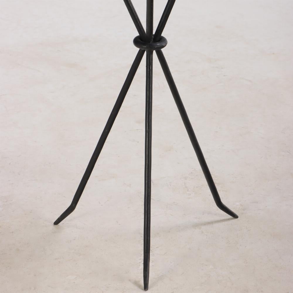 Argentine An elegant pair of painted iron drinks tables in the manner of Jean-Michel Frank For Sale