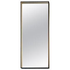 Elegante ESPEJO DE PARED POST MODERNISTA Rectangular de Bronce, Francia 1990