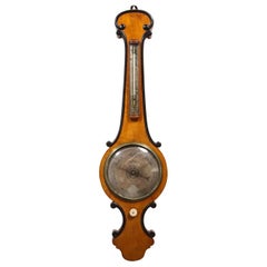Elegant Satinwood Barometer, by John Charles Dennis, 1833-1866