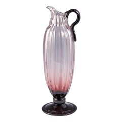 An Elegant Schneider Amethyst Glass Jug, 1928-30