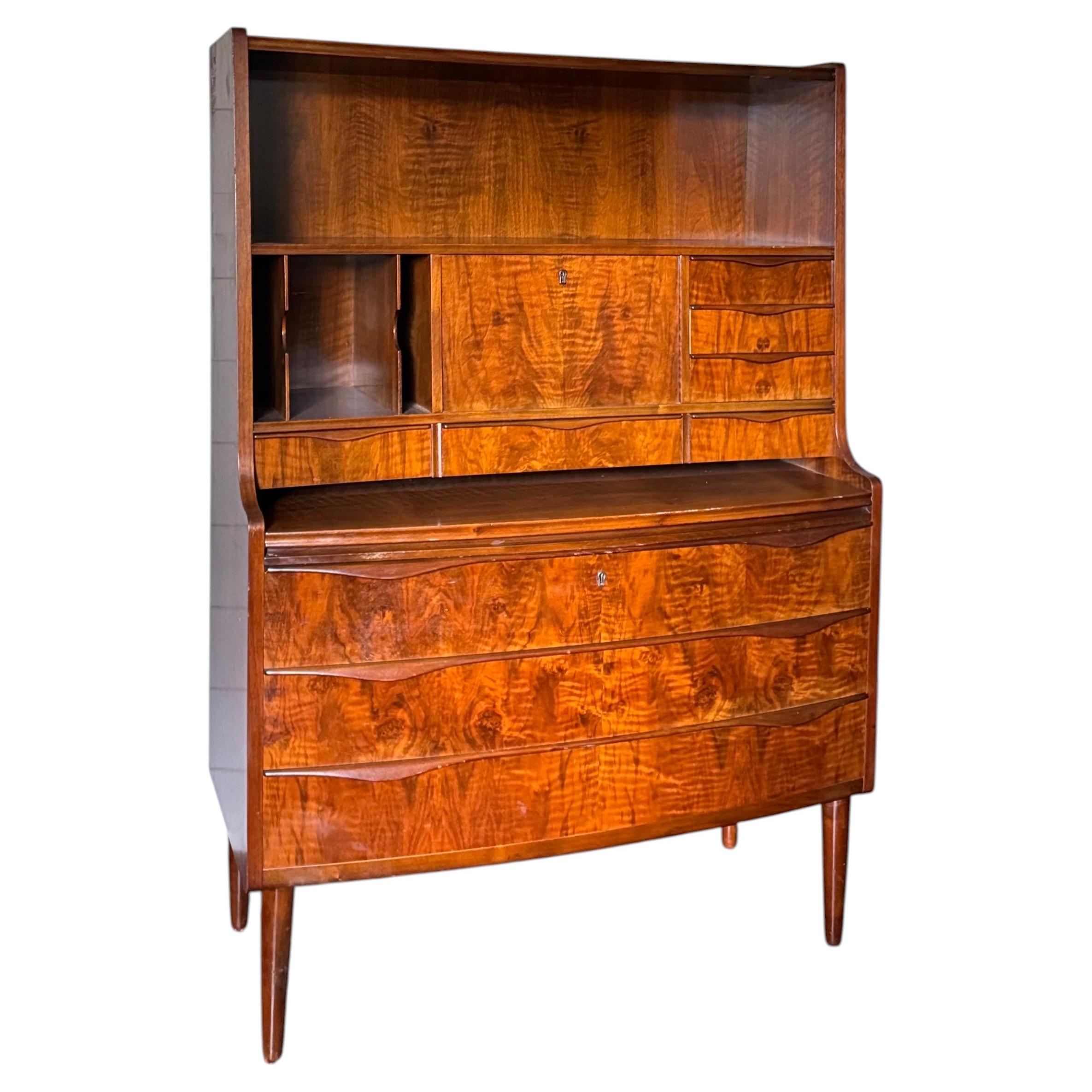An elegant secretary desk/hutch by Erling Torvits, circa 1960s
