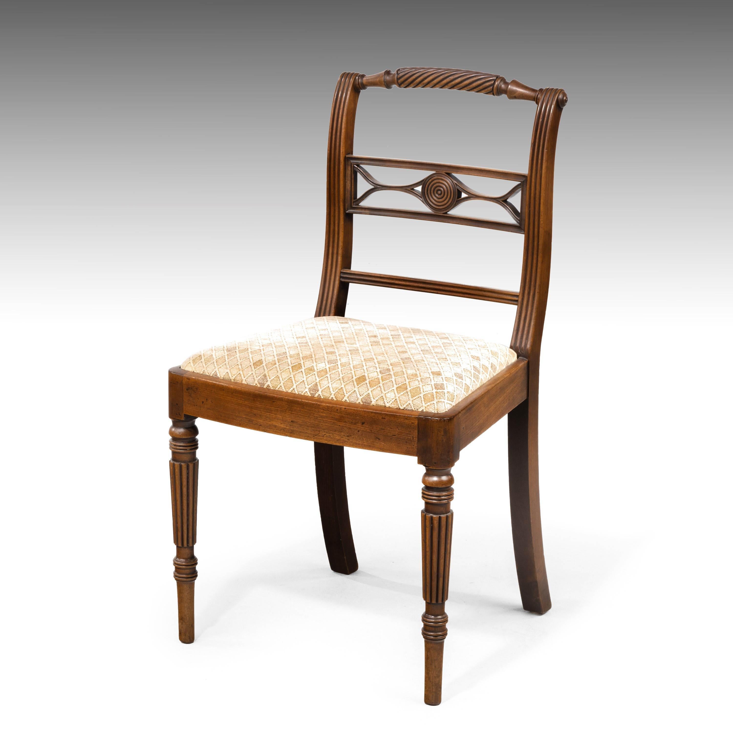 English An Elegant Set of Four Whitehaven Regency Period Single Chairs