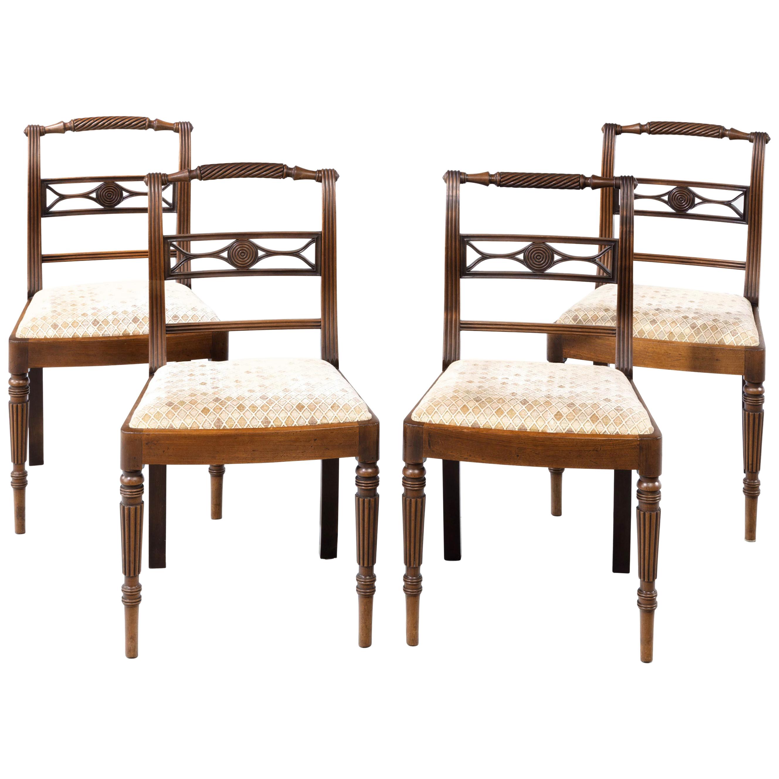 An Elegant Set of Four Whitehaven Regency Period Single Chairs