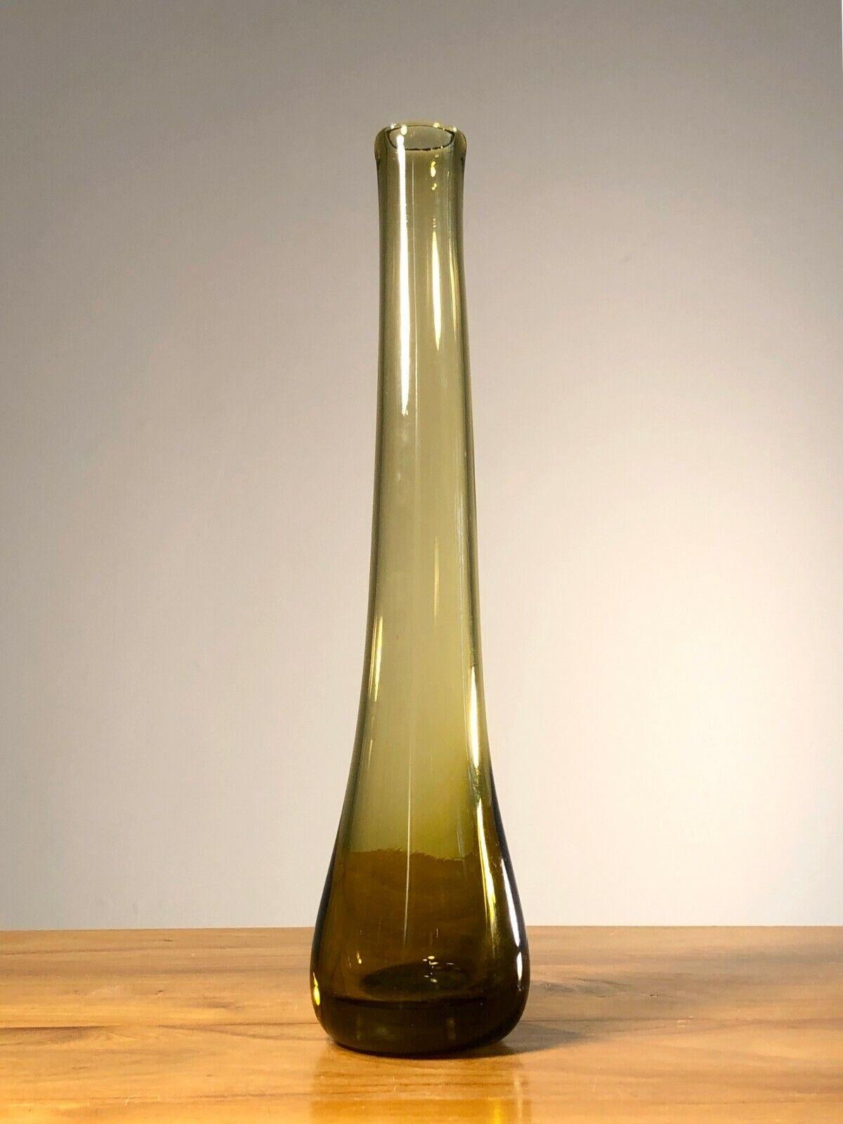 A MID-CENTURY-MODERN Blown GLASS VASE von CLAUDE MORIN, DIEULEFIT, Frankreich 1970 (Moderne der Mitte des Jahrhunderts) im Angebot