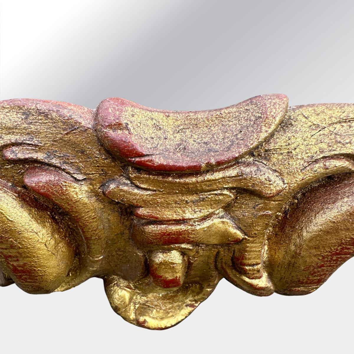 Un elegante specchio alto Antique French con doratura in oro in vendita 2