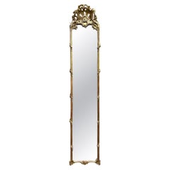 An Elegant Tall French Antique Gold Gilt Mirror