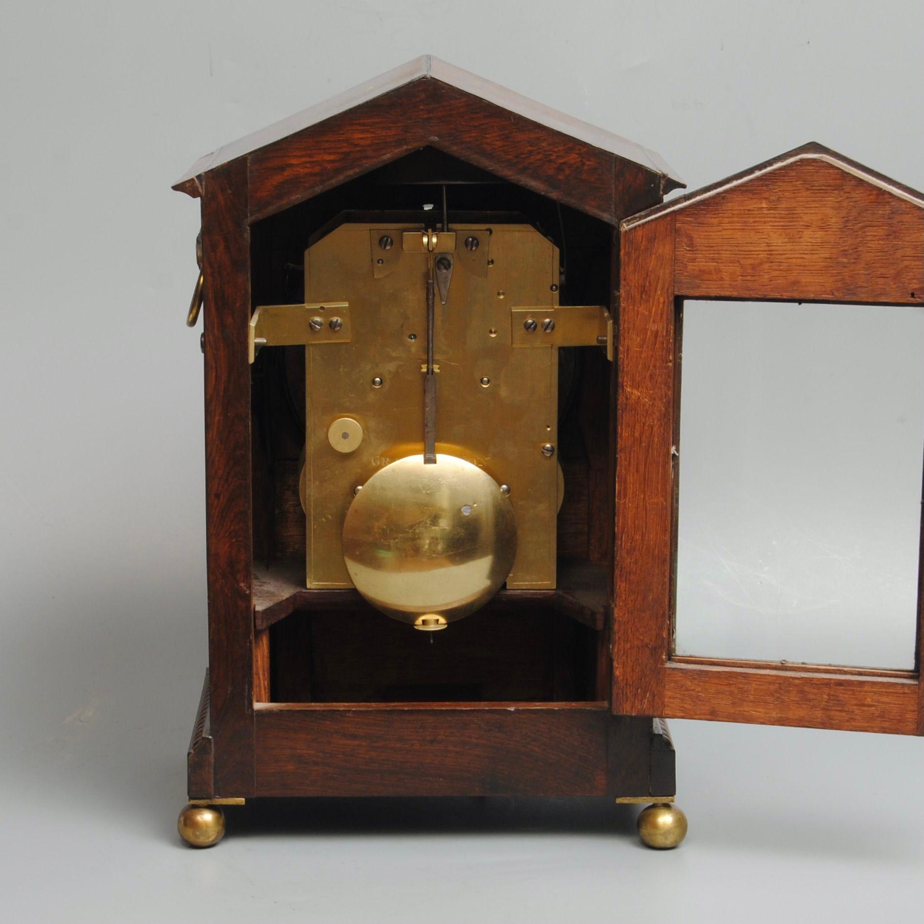 An Elegany Regency Rosewood And Brass Inlaid Bracket Clock In Good Condition In Lincolnshire, GB