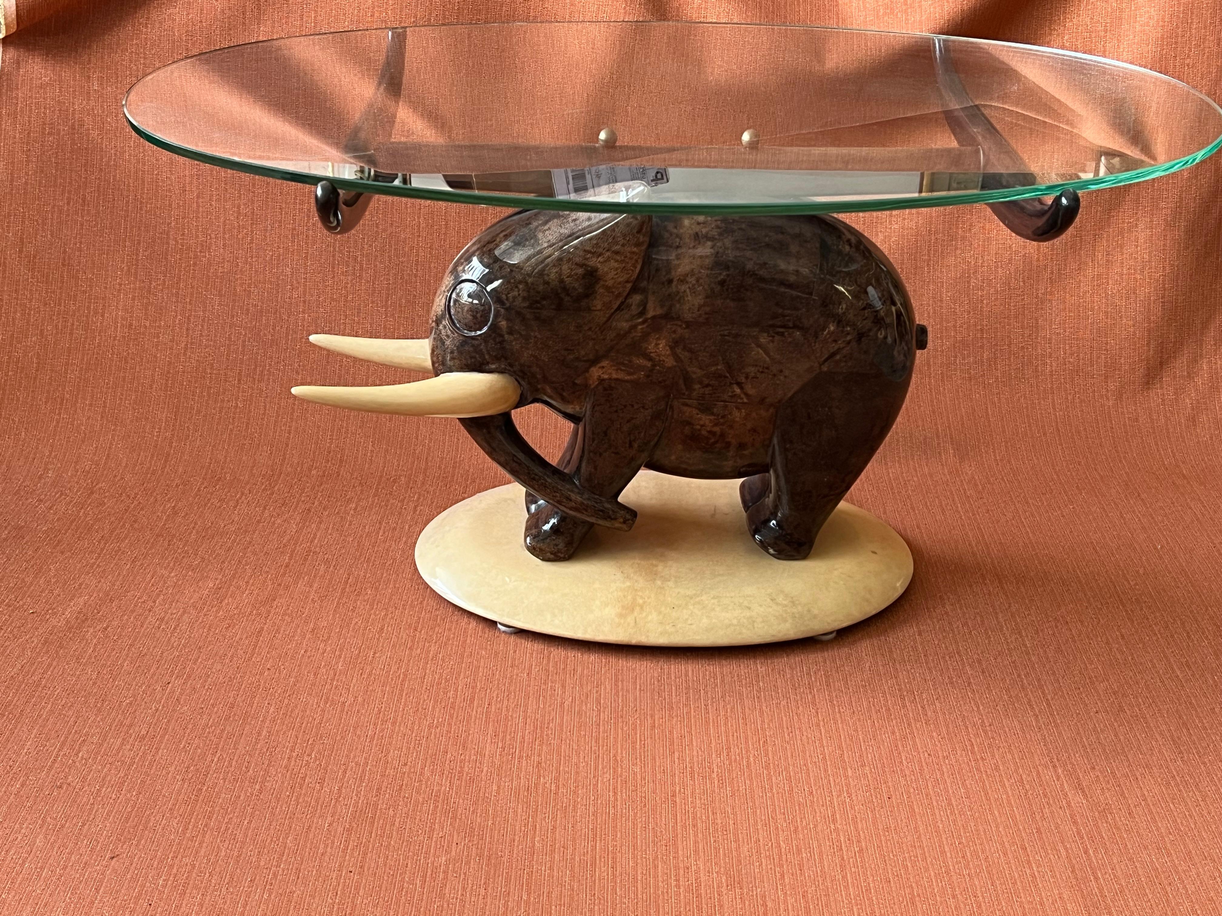 Table à cocktail éléphant d'Aldo Tura en vente 7
