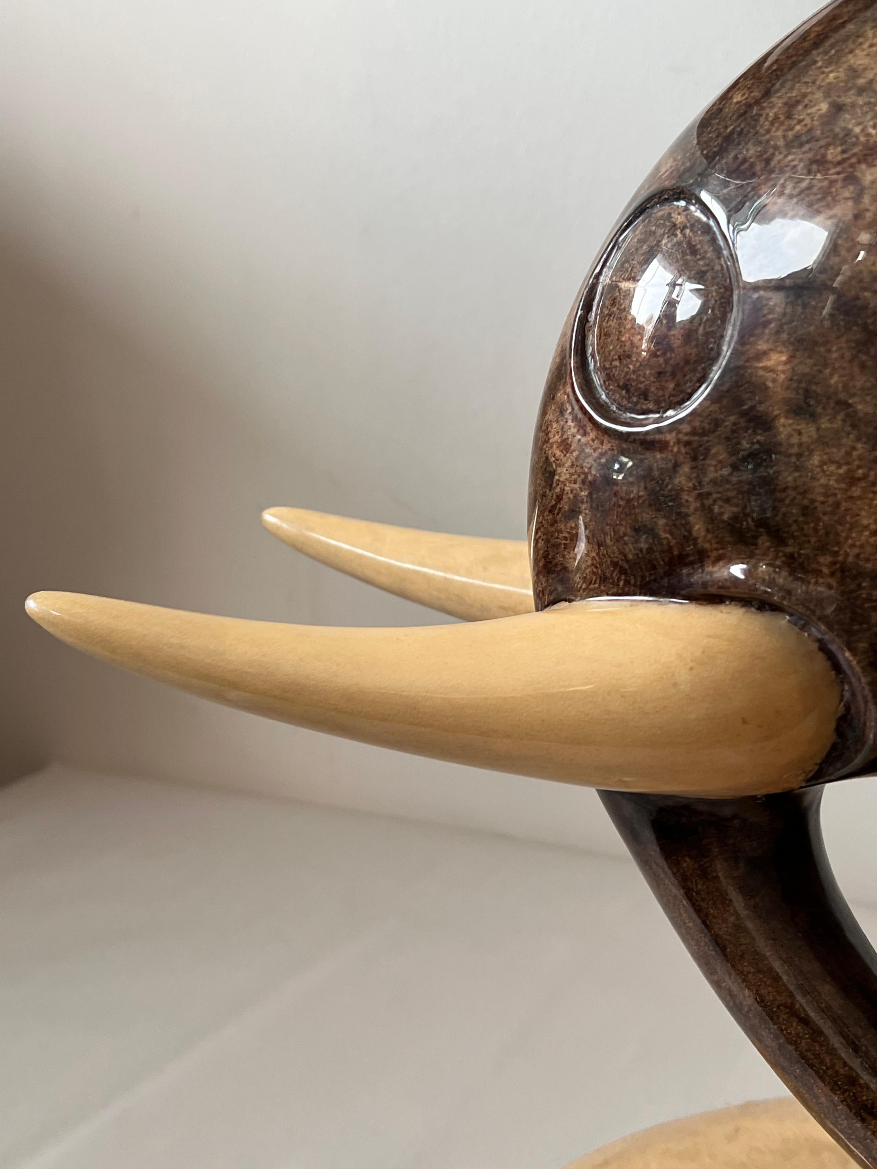 italien Table à cocktail éléphant d'Aldo Tura en vente