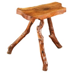 Elm Root Wood Table with Splayed Legs