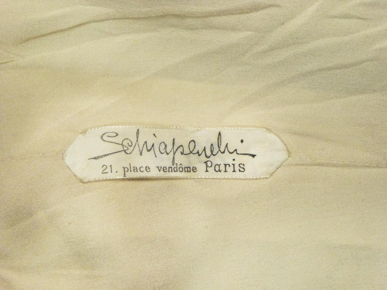 An Elsa Schiaparelli Bar Jacket in Cream Silk Numbered 89254 Circa 1947-1950 9