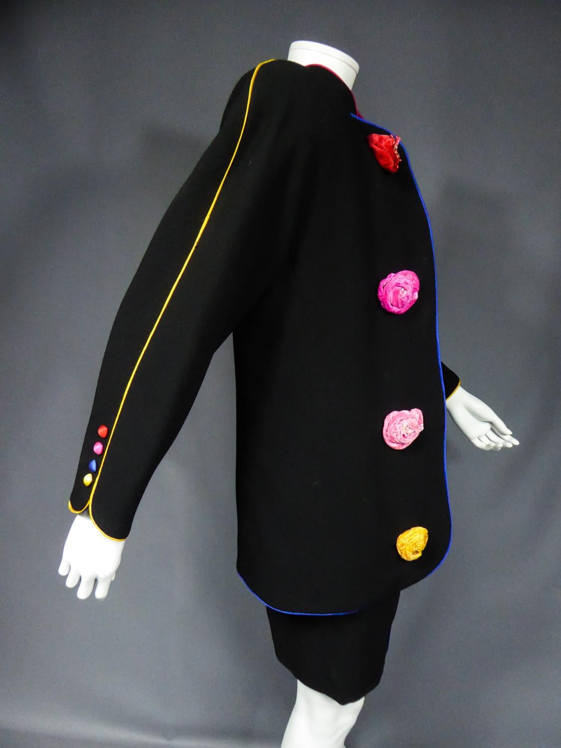 Ein Emanuel Ungaro French Couture Kleid und Jacke Set Collection 1991-1992 im Angebot 6