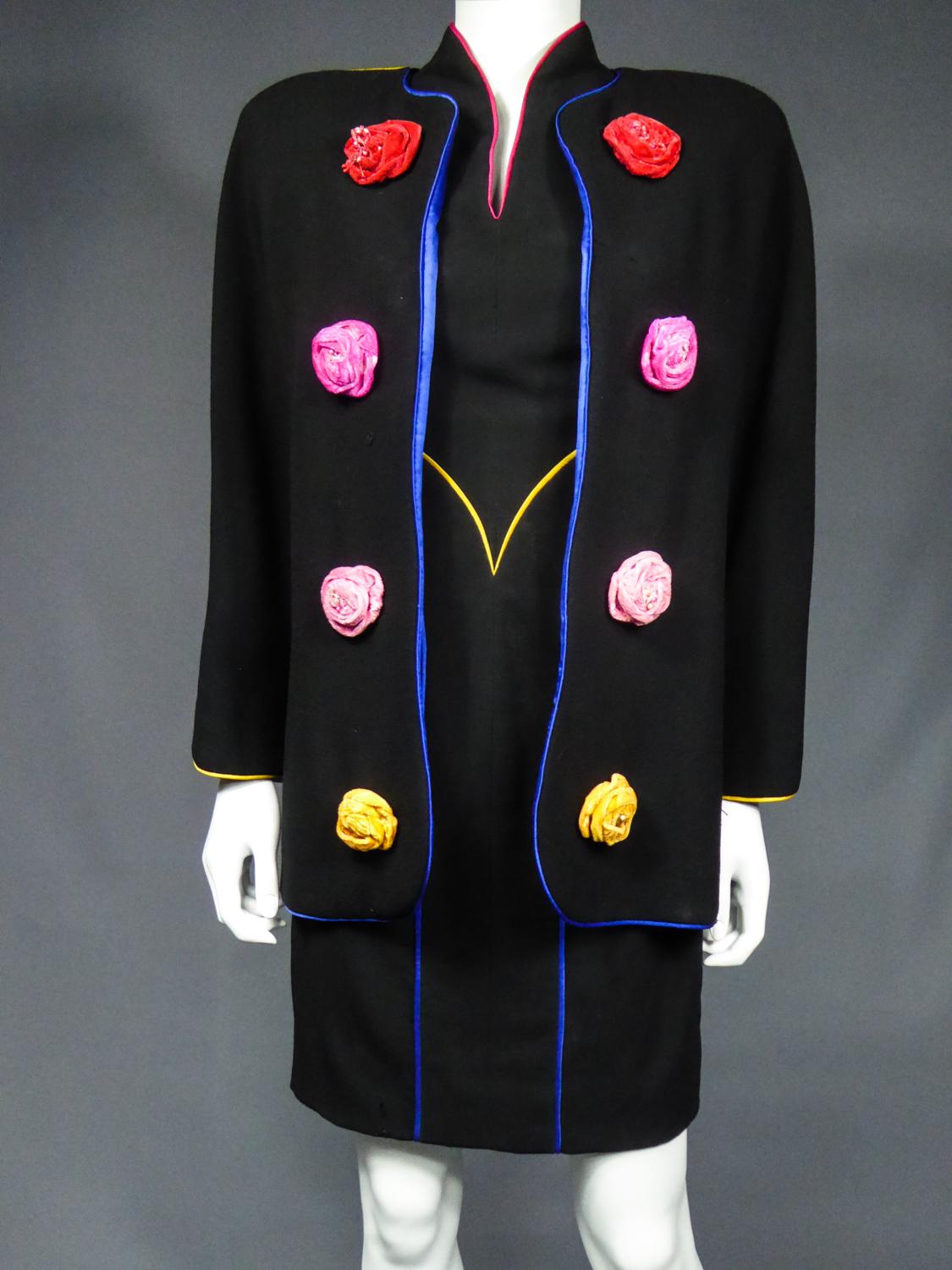 Ein Emanuel Ungaro French Couture Kleid und Jacke Set Collection 1991-1992 im Zustand „Gut“ im Angebot in Toulon, FR