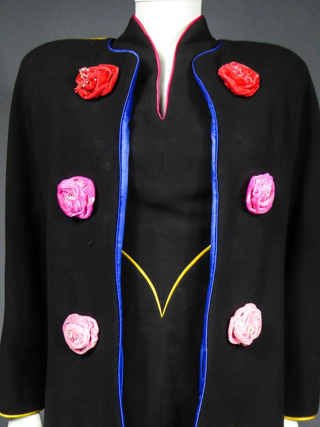 Ein Emanuel Ungaro French Couture Kleid und Jacke Set Collection 1991-1992 Damen im Angebot