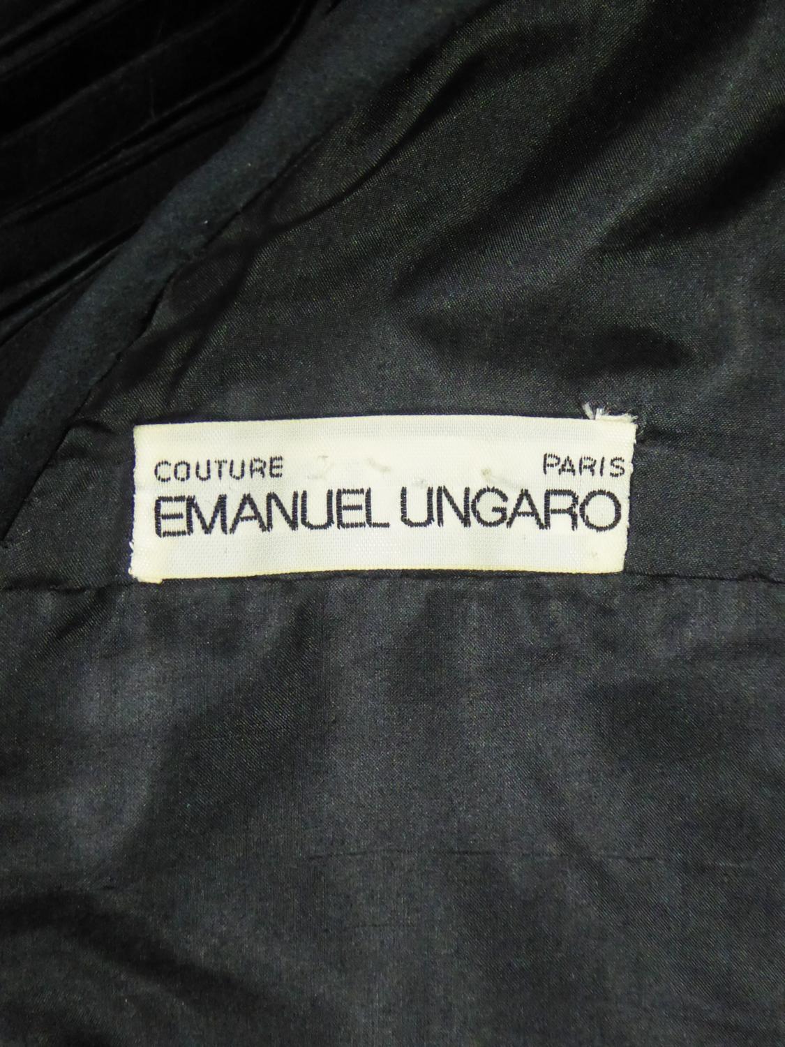Black An Emanuel Ungaro French Evening Dress Numbered 295-5-85 Circa 1985/1990 For Sale