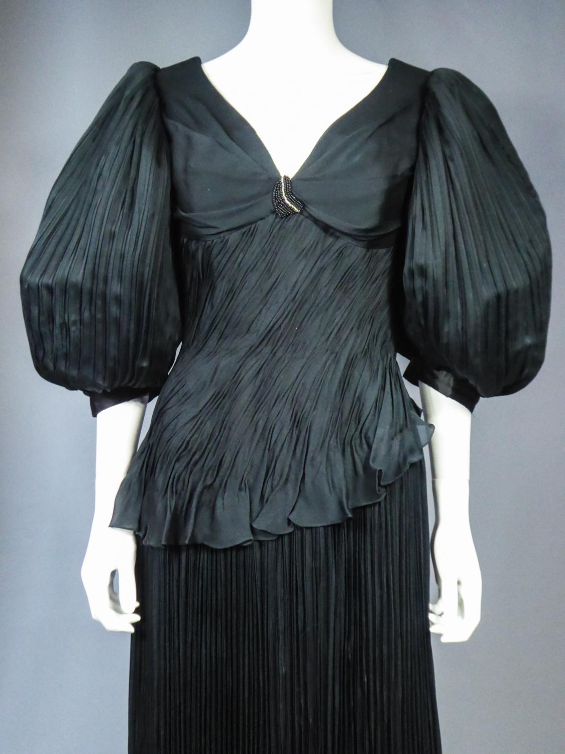 Women's An Emanuel Ungaro French Evening Dress Numbered 295-5-85 Circa 1985/1990 For Sale