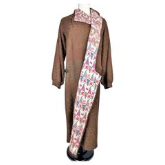 An embroidered wool coat, printed lining by Atelier Martine - France C. 1920