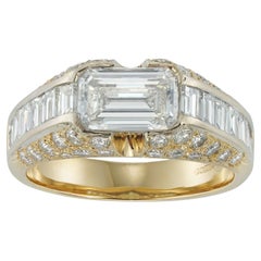 An Emerald-cut Diamond Ring