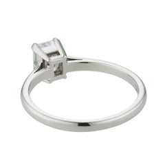 An Emerald-cut Solitaire Single Stone Diamond Ring