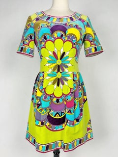 An Emilio Pucci printed velvet little dress - Italy Circa 1970-1975
