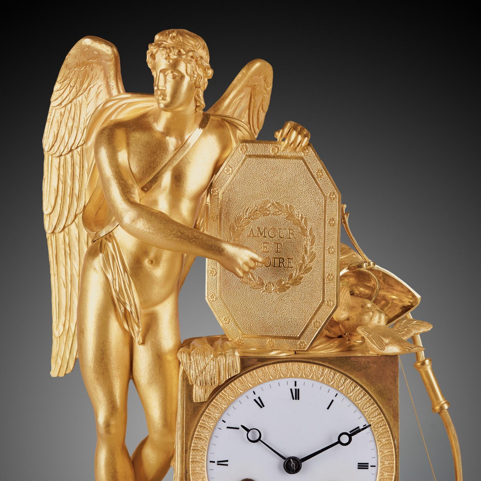 Empire Ormolu 19th Century Mantel Clock 10