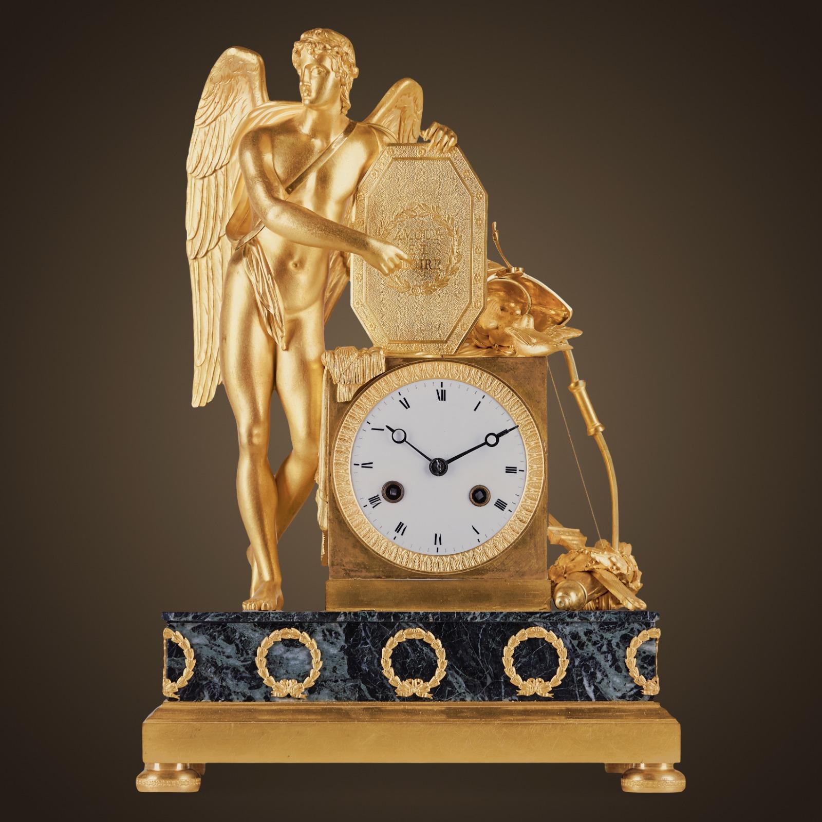Empire Ormolu 19th Century Mantel Clock 11