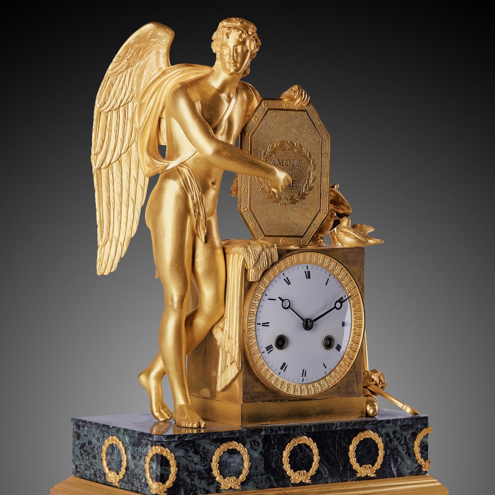 Empire Ormolu 19th Century Mantel Clock 12