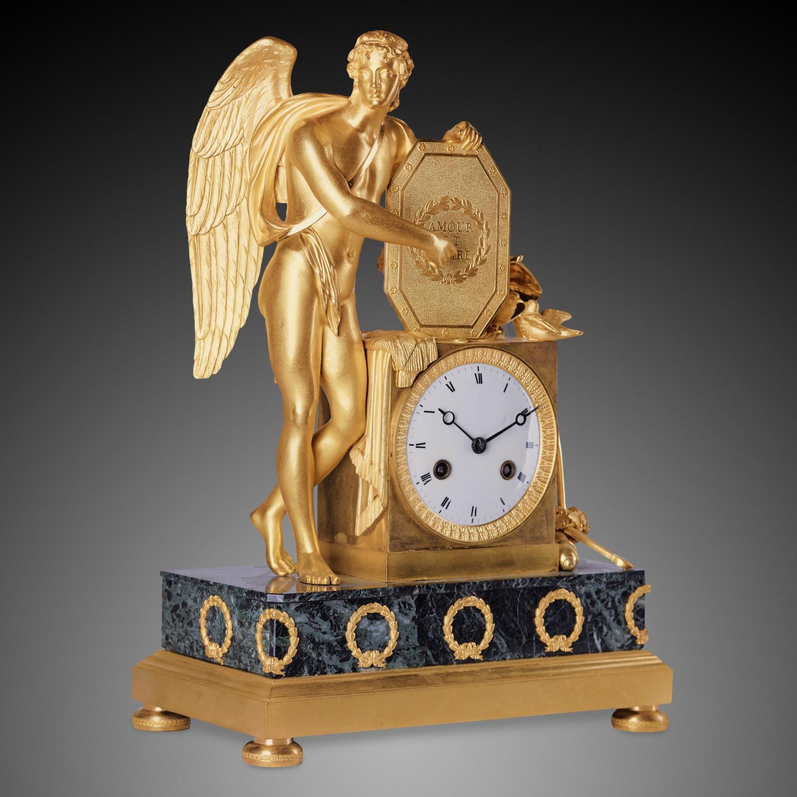 Empire Ormolu 19th Century Mantel Clock 1