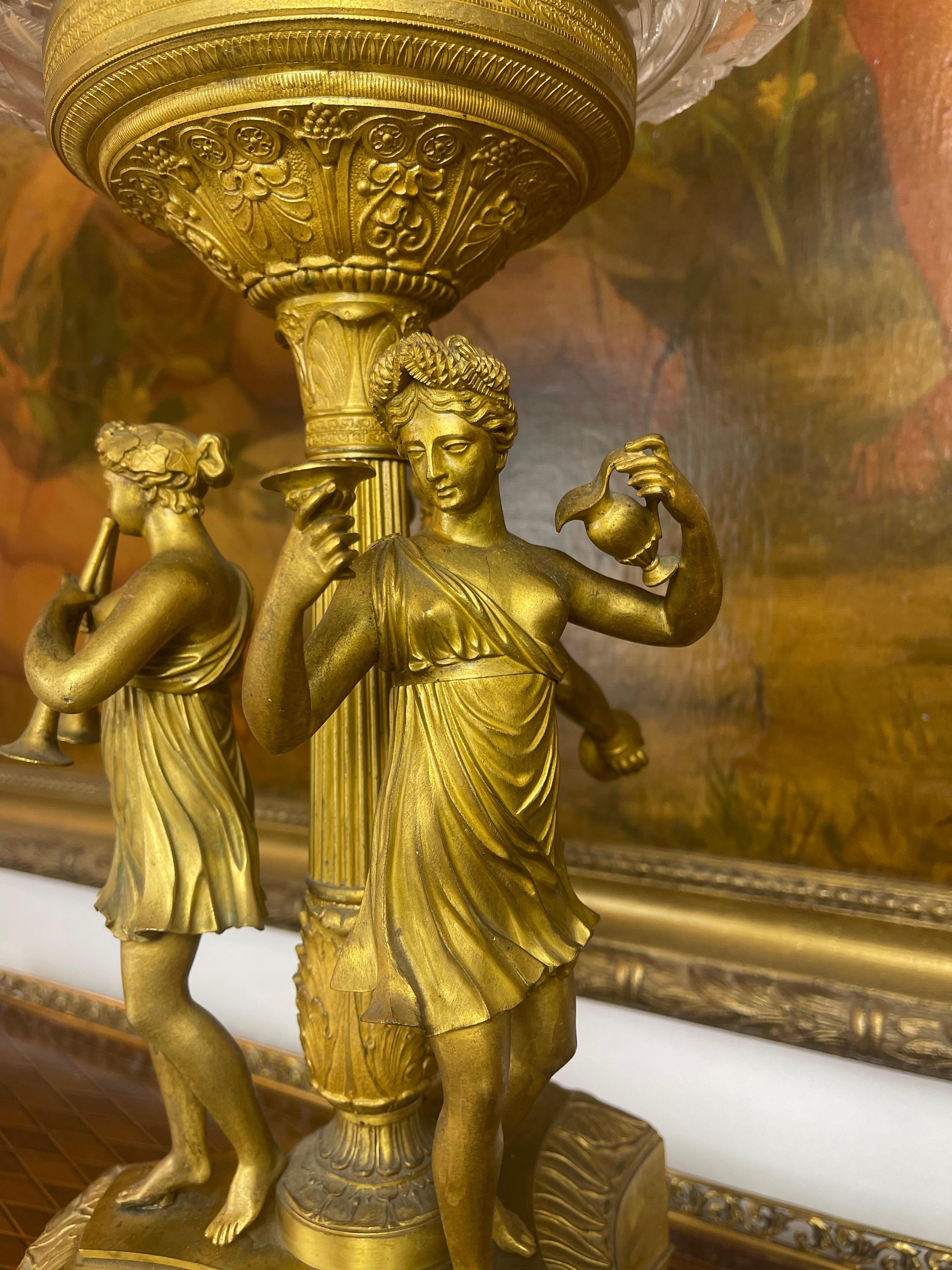 French An Empire Ormolu Centerpiece Attributed  To Pierre-Phillipe Thomire, Circa 1815 For Sale